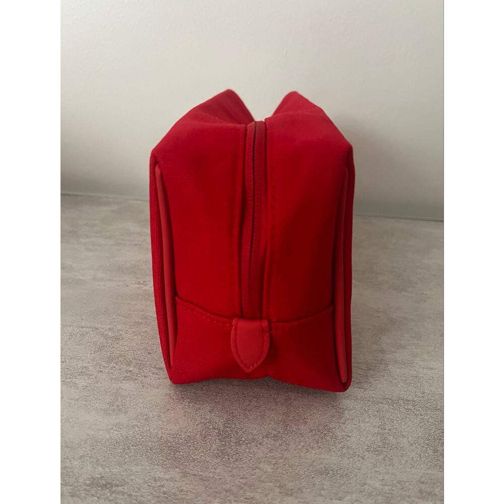 New! Burberry Logo Clutch Toiletry Bag Cosmetic Pouch Travel Case Red - Picture 2 of 8